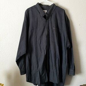 Cutter & Buck 4XB/4TG Long Short Sleeve Green & Black Microcheck Shirt